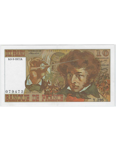 FRANCE 10 FRANCS BERLIOZ 3-3-1977 Y.296 SPL