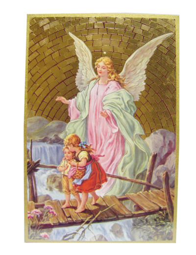 Plaquette Dorée 10x15,5cm - ANGE GARDIEN