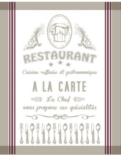 TORCHON SUD ETOFFE JACQUARD 100% COTON X3 RESTAURANT