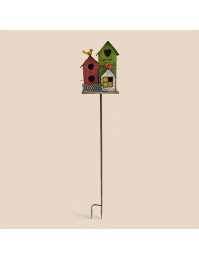 Nichoir oiseaux les trois cabanes 22x15x141cm