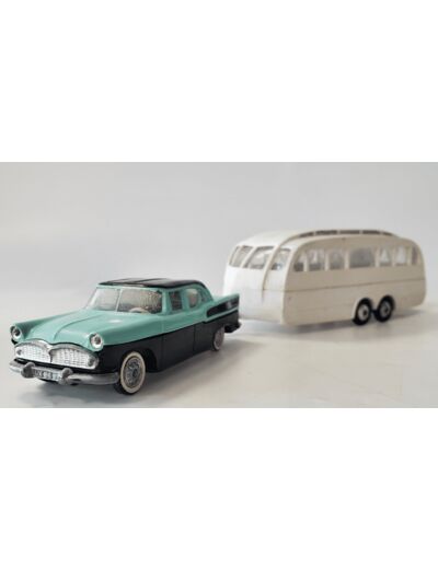 SIMCA CHAMBORD BLEUE ET NOIRE CARAVANE HENON NOREV PLASTIQUE 1/43 (N1)