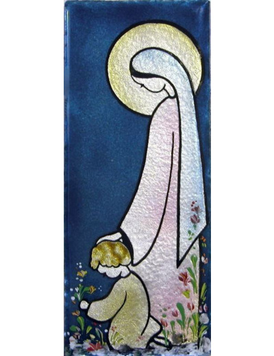 Notre Dame  des champs 15,5X6,5cm - EMAUX DU LIBAN