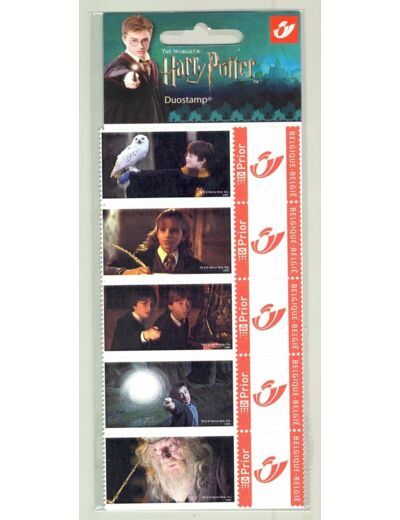 BELGIQUE 5 timbres personnalisés 2008 Harry Potter CHOUETTE DUOSTAMP