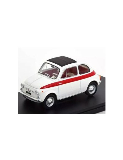 WhiteBox 1/24 - miniature Fiat 500 1960, rouge et blanche