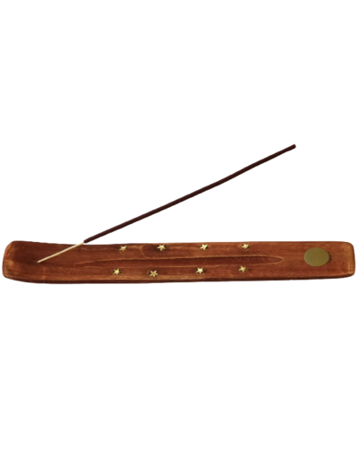 Porte Encens en Bois Sculpté 26cm
