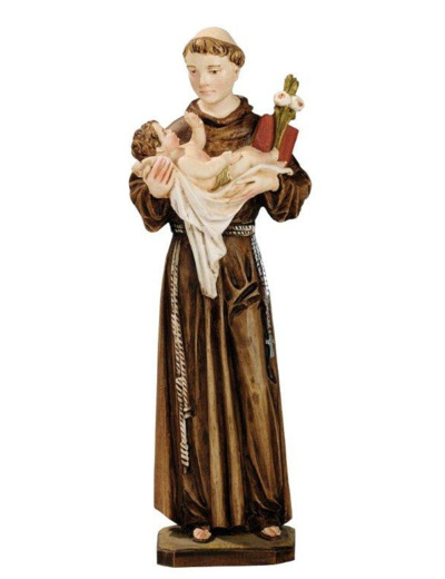 St Antoine 22cm polychrome- résine peinte main