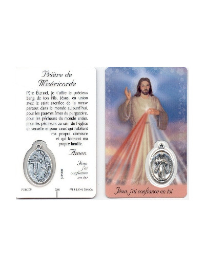 Carte-prière avec insertion JESUS-PRIERE DE MISERICORDE-espagnole