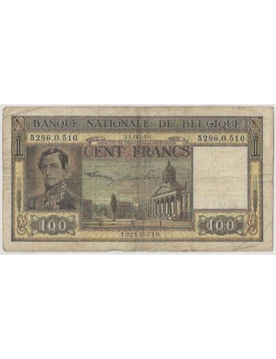 Belgique 100 FRANCS 31/03/1948 TB+