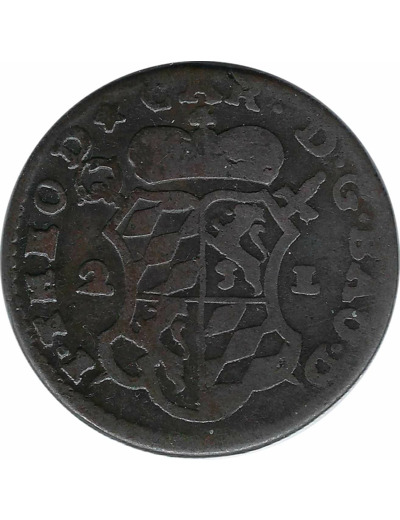 BELGIQUE - LIEGE - 2 LIARD 1752 B+