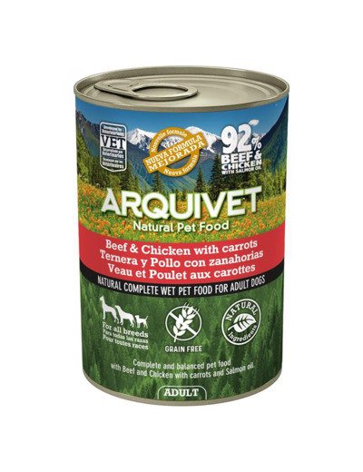 Arquivet - Boîte de pâté au veau et poulet aux carottes 400 gr