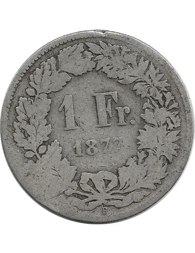 SUISSE 1 FRANC 1877 B TB N1