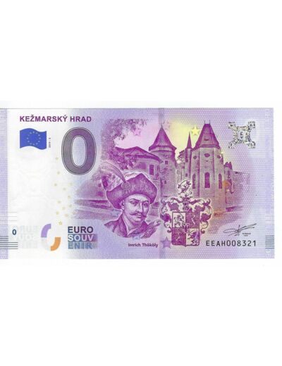 SLOVAQUIE 2019-2 KEZMARSKY HRAD BILLET SOUVENIR 0 EURO TOURISTIQUE NEUF