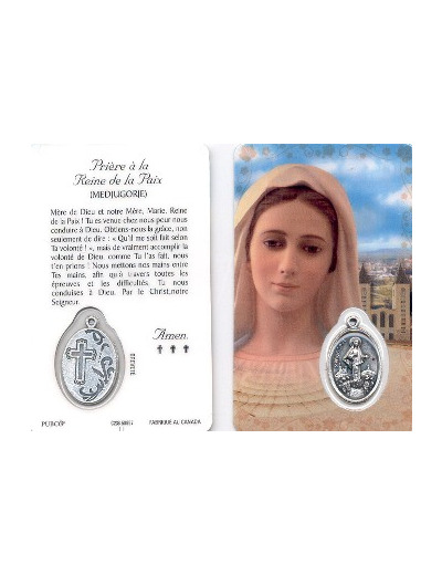 Carte-prière avec insertion MEDJUGORJE- anglais