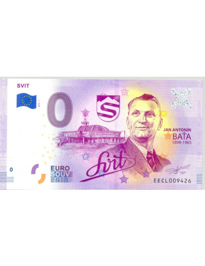 SLOVAQUIE 2019-1 SVIT JAN ANTONIN BATA BILLET SOUVENIR 0 EURO TOURISTIQUE NEUF