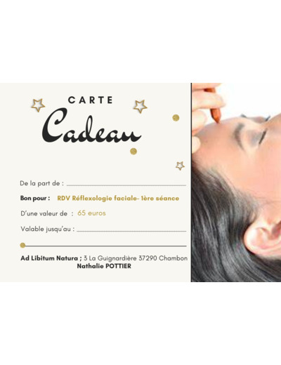 Bon cadeau pour une séance de Réflexologie Faciale