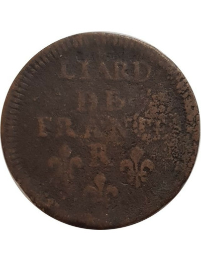 LOUIS XIV (1643-1715) LIARD DE FRANCE 1657 R (Nîmes) TB-