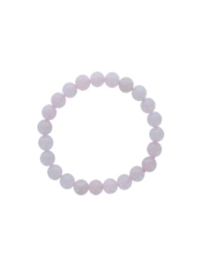 Bracelet en quartz rose 8 mm