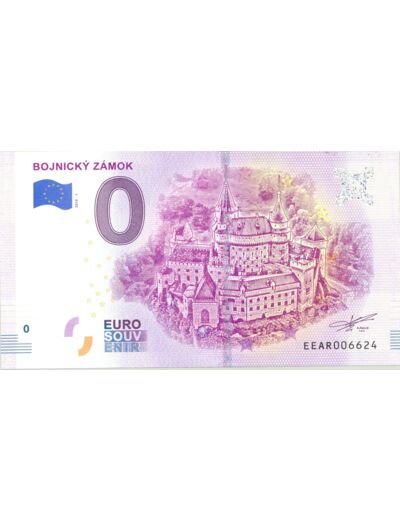 SLOVAQUIE 2018-1 BOJNICKY ZAMOK BILLET SOUVENIR 0 EURO TOURISTIQUE NEUF