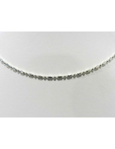 Chaîne en Argent 925 - 40cm - MAILLE BOUCHON