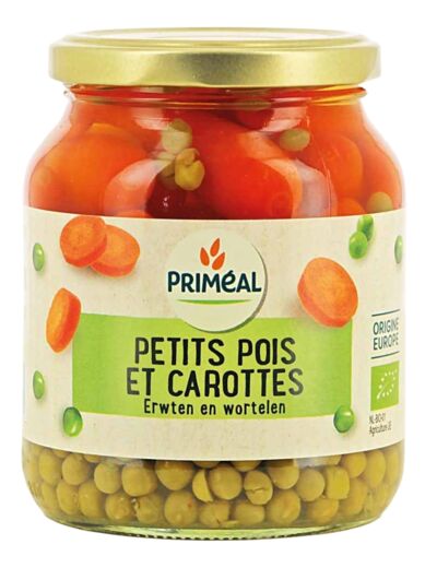 Petits Pois Carottes Bio-370ml-Priméal