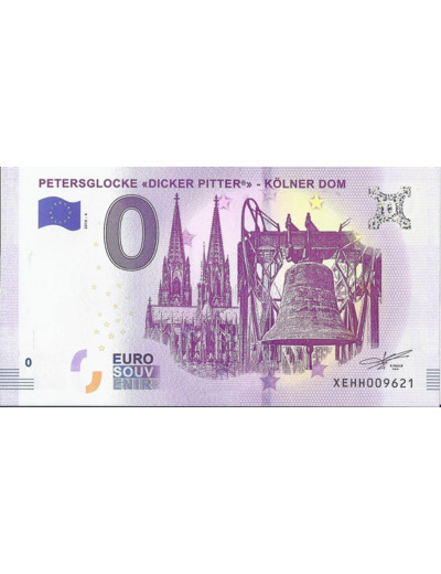 ALLEMAGNE 2018-4 PETERSGLOCKE DICKER PITTER BILLET SOUVENIR 0 EURO TOURISTIQUE