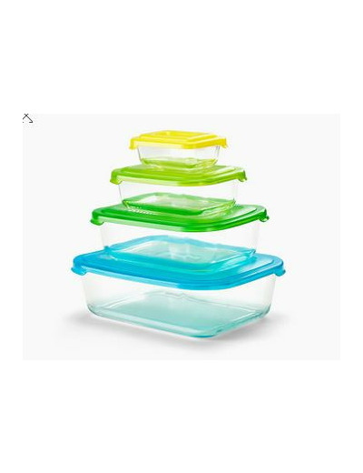 4 BOITES DE CONSERVATION EN VERRE