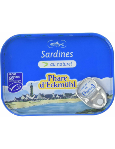 Sardines au naturel 95g ne Phare d Eckmühl