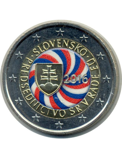 SLOVAQUIE 2016 2 EURO COLORISEE PRESIDENCE U.E SUP