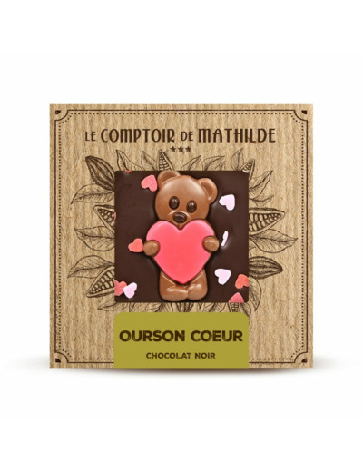 Tablette Cœur - Chocolat noir - 80G