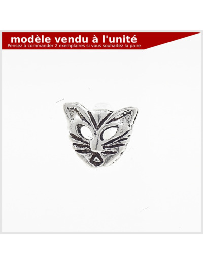 Puce d'oreille Chat en argent massif