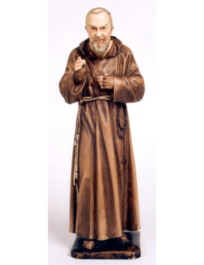 Padre Pio 20 cm Résine polychrome peinte main