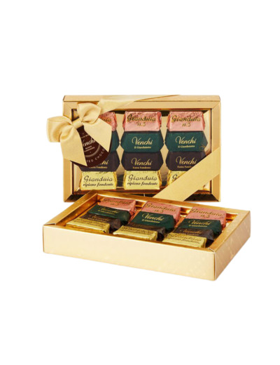 Boite dorée avec giandujotti 110g