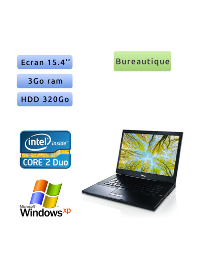 PC portable Dell - Windows XP - 2.53 3Go 320Go - 15'' - Webcam - Ordinateur