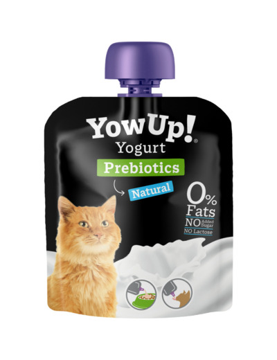 YOWUP Yaourt naturel prébiotiques pour chat - 86g