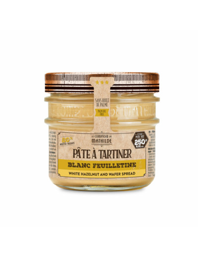 Pâte à Tartiner Blanc Noisette Feuilletine 250g