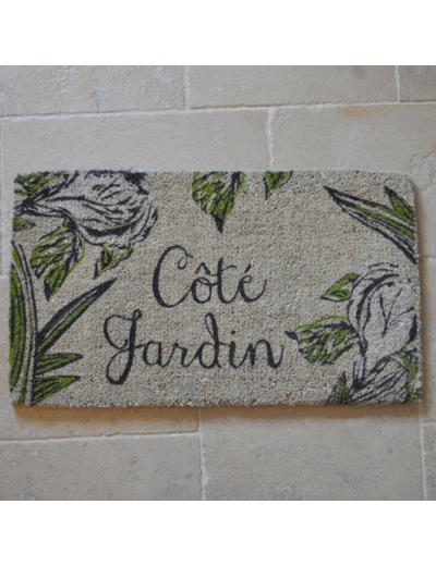 Paillasson côté jardin beige coco 73x43x73cm