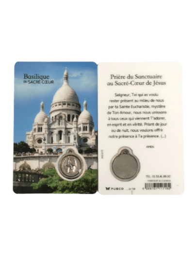 Carte-prière -Montmartre - BASILIQUE - FRANCAIS