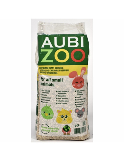 AUBI ZOO Paille de chanvre AUBIZOO 30 litres