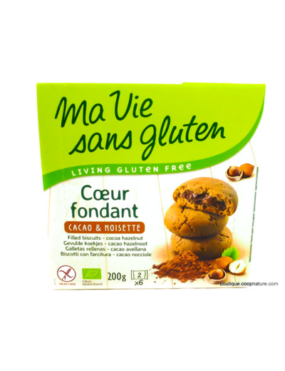 Coeur Fondant Cacao Noisettes sans Gluten Bio 200g