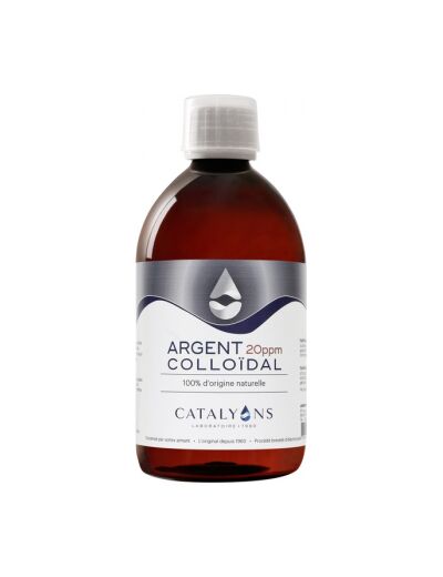 Oligo élément ARGENT colloïdal 20 PPM 500 ml