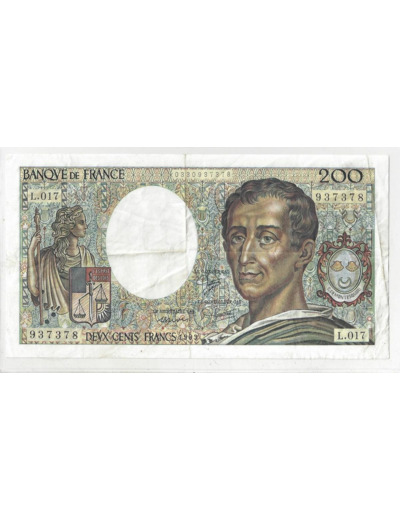 FRANCE 200 FRANCS MONTESQUIEU 1983 L.017 TTB