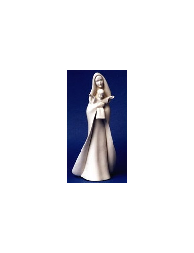 Vierge à l'enfant bras ouverts 27 cm porcelaine