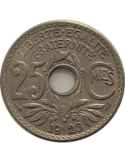 FRANCE 25 CENTIMES LINDAUER 1923 SUP (G380) n2
