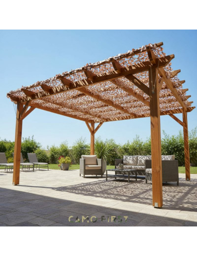 Filet de camouflage militaire S-Cut 3x4 m ombragé sable