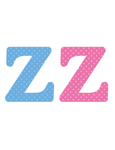 Lettre Z x2pcs. Hauteur 5.5cm