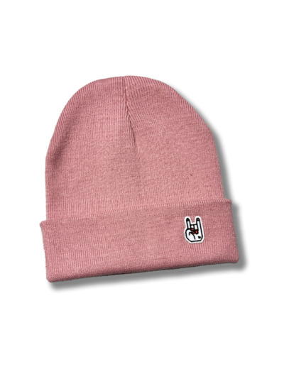 Bonnet « Hell yeah Poulette » rose pastel poudré