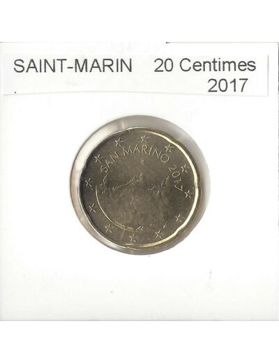 SAINT MARIN 2017 20 CENTIMES SUP