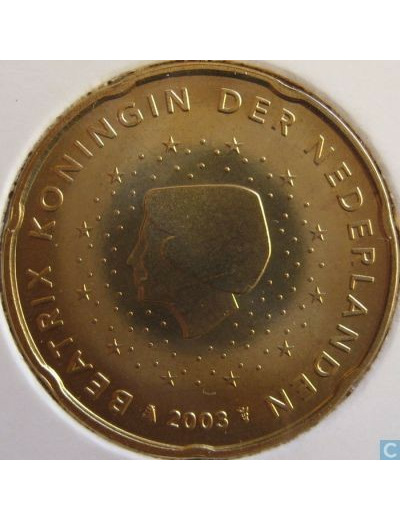 HOLLANDE   (PAYS-BAS) 2003 20 CENTIMES SUP