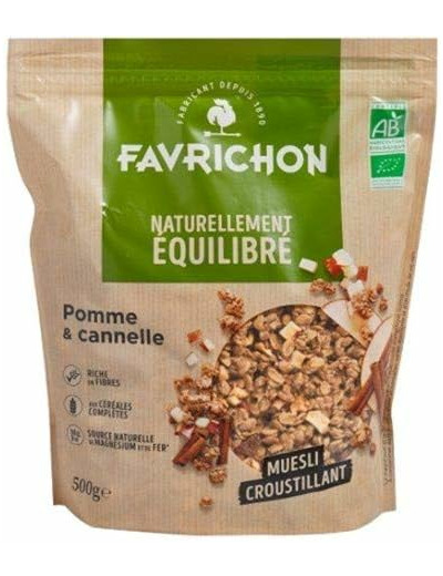 Muesli croustillant pomme cannelle 500g FAVRICHON VIGNON