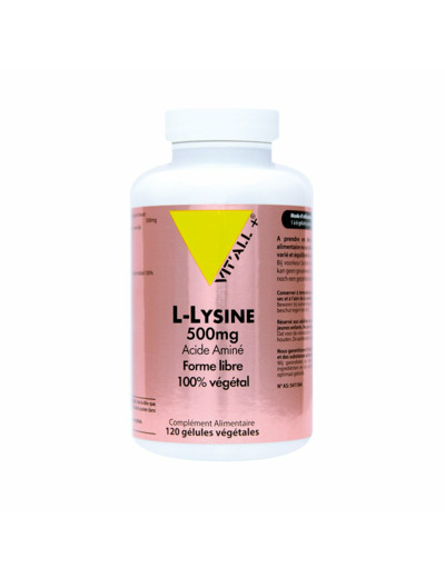 L-Lysine 500 mg-120 gélules-Vit'all+